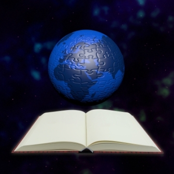 Puzzle Globe and Book by Thanunkorn